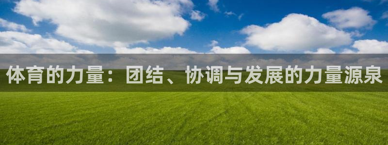 91体育网页版：体育的力量：团结、协调与发展的力量源泉